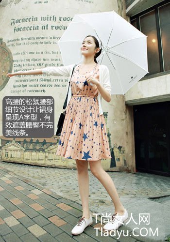 韩国美模示范连衣裙针织衫扮靓穿搭